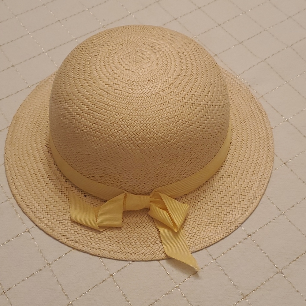 vintage Gymboree straw hat yellow easter
